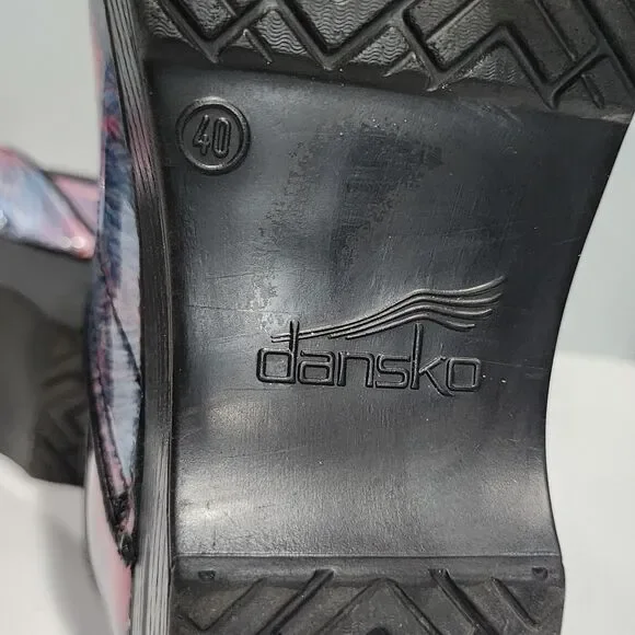 Dansko Size 40 Professional Clogs Nursing Medical Cotton Candy Patent Leather - Picture 5 of 7